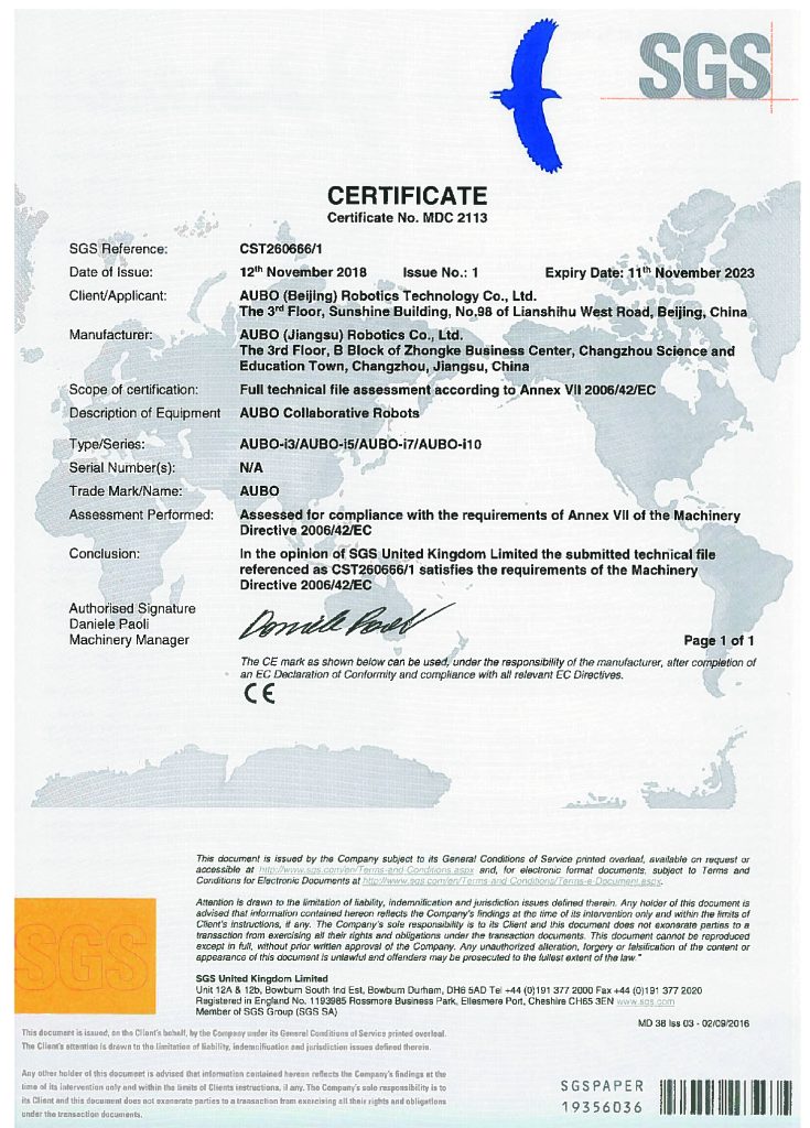 AUBO Robotics USA EN-ISo-13849-12015-PLd-CAT-3-735x1024 Safety Certifications  